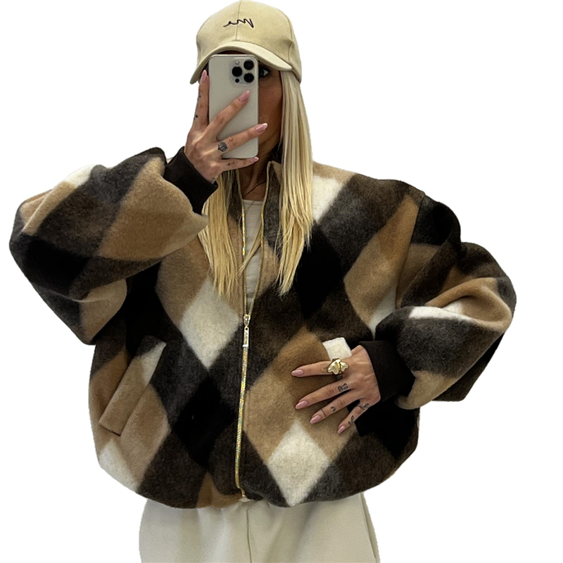 bomber con zip  panno